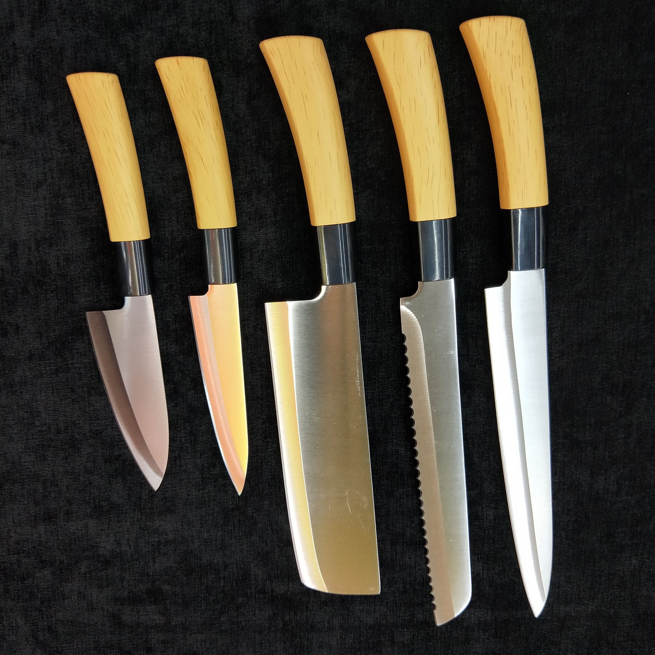 5-piece chef knife set, kitchen knife, stainless steel chef knife, all-purpose chef knife, best-selling product on Amazon Specification image