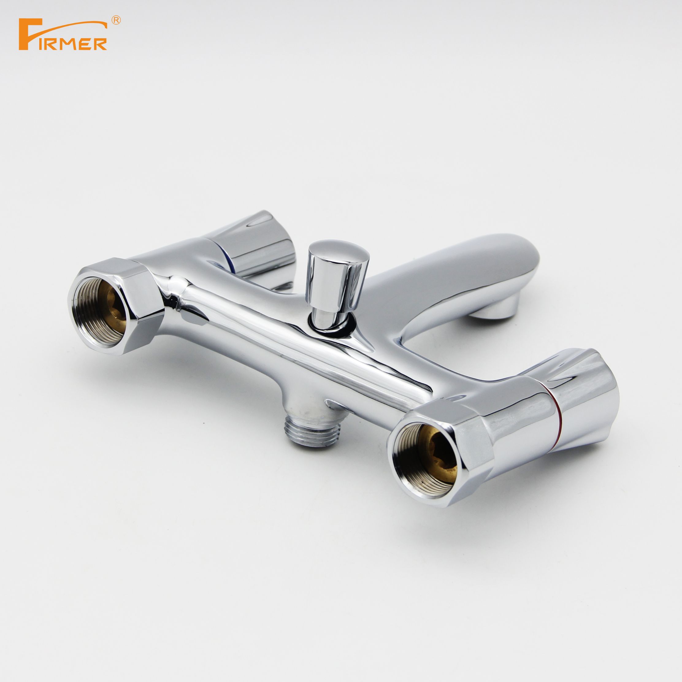 Firmer Copper Shower Faucet Hot And Cold Water Mixing Valve Bathroom Triple Bath Faucet Specification drawing