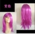 Wig, long straight hair, Halloween party, masquerade ball, funny performance, costume, colorful model props, wig set Specification image
