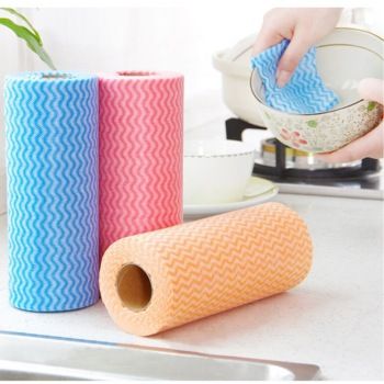 Pack 50 pieces of dishcloth non-woven disposable kitchen lazy dishcloth wash dishes clean cleaning cloth to remove dirt and oil thumbnail