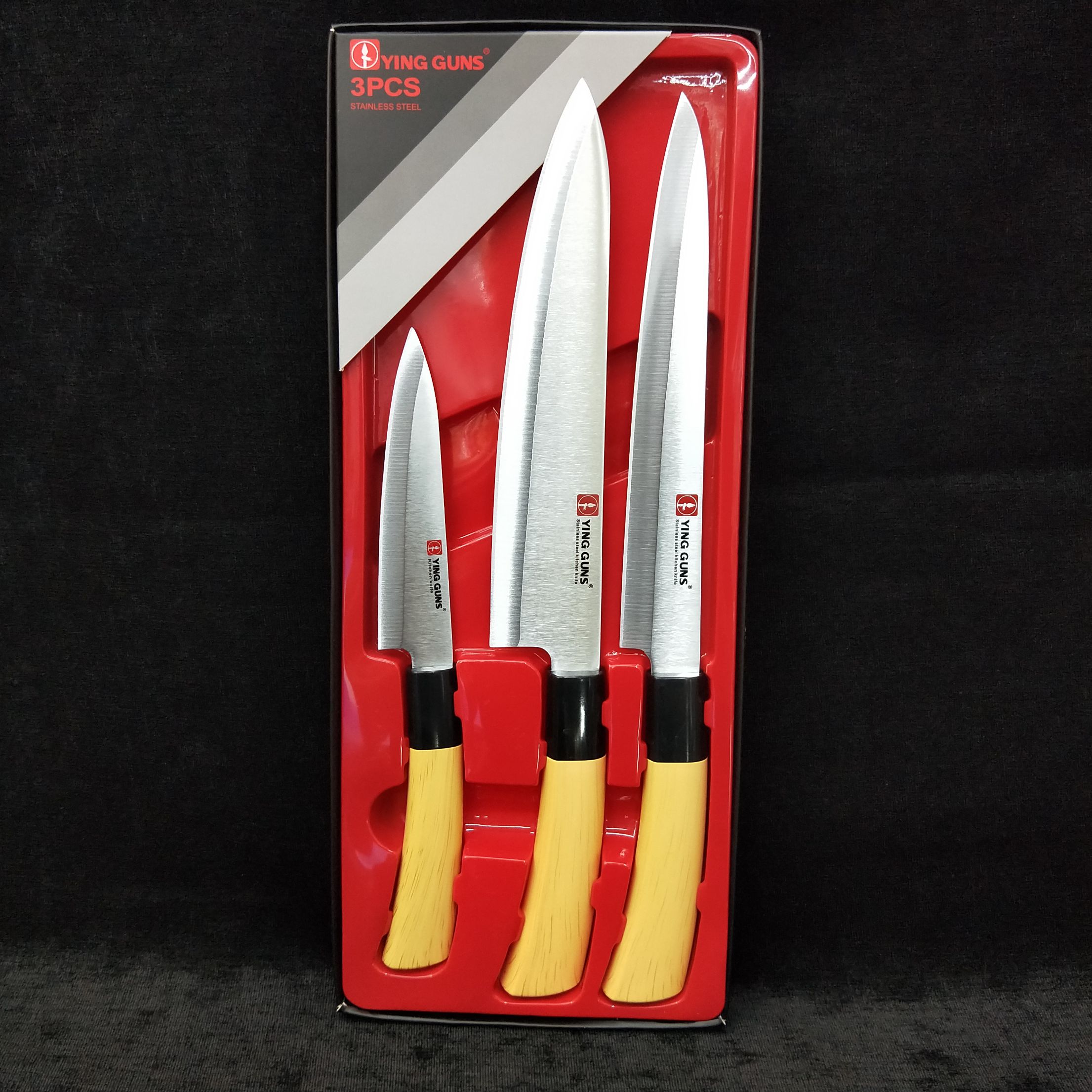 3-piece chef knife set, kitchen knife, stainless steel chef knife, all-purpose chef knife, best-selling product on Amazon detail image 7