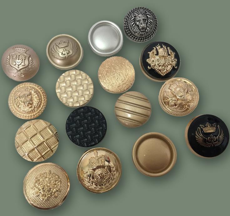Coat buttons upscale round versatile metal buttons British men's and women's woolen coat windbreaker suit buttons gold