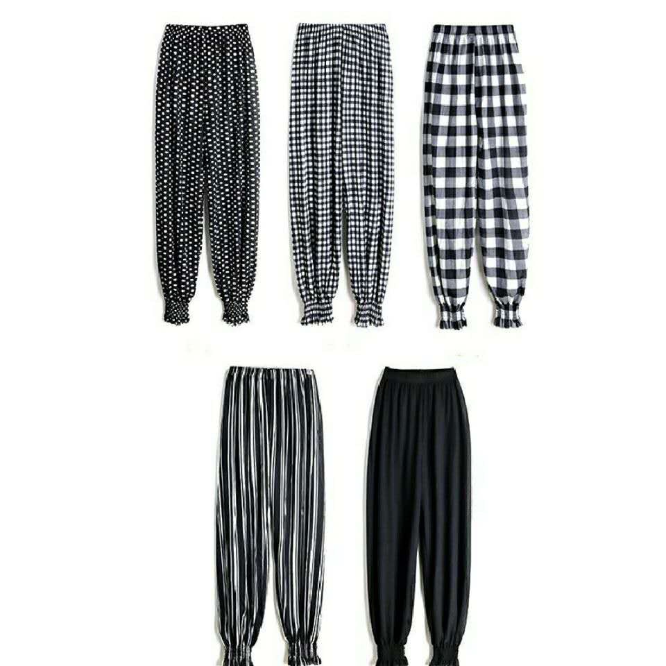 Bloomers trousers for women with high waist hanging movement tie leg trousers for women with loose loose loose thin radish trousers for summer 2020 thumbnail