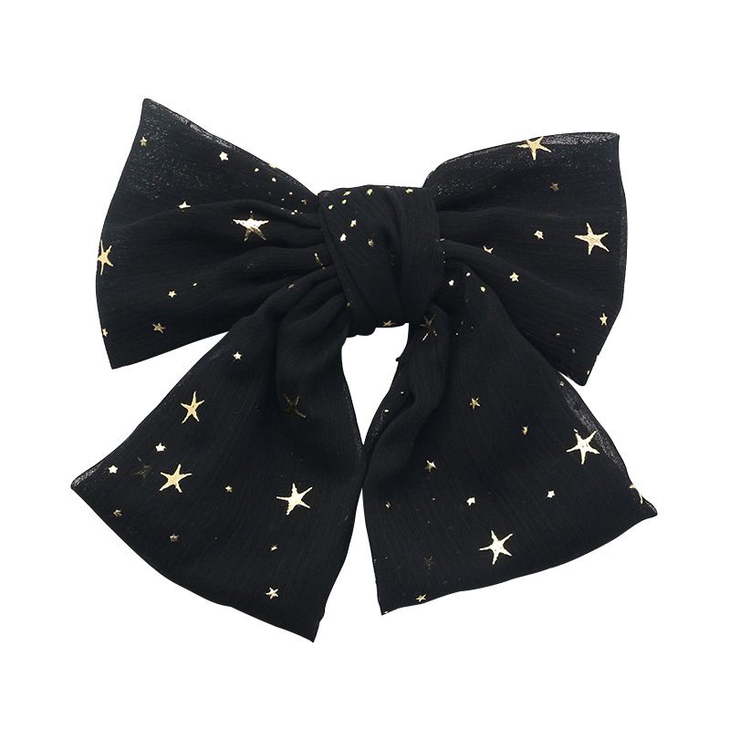 New Japanese and Korean style Little Star fashion ins style bow hair clip, cute and girlish bow spring clip detail image 2