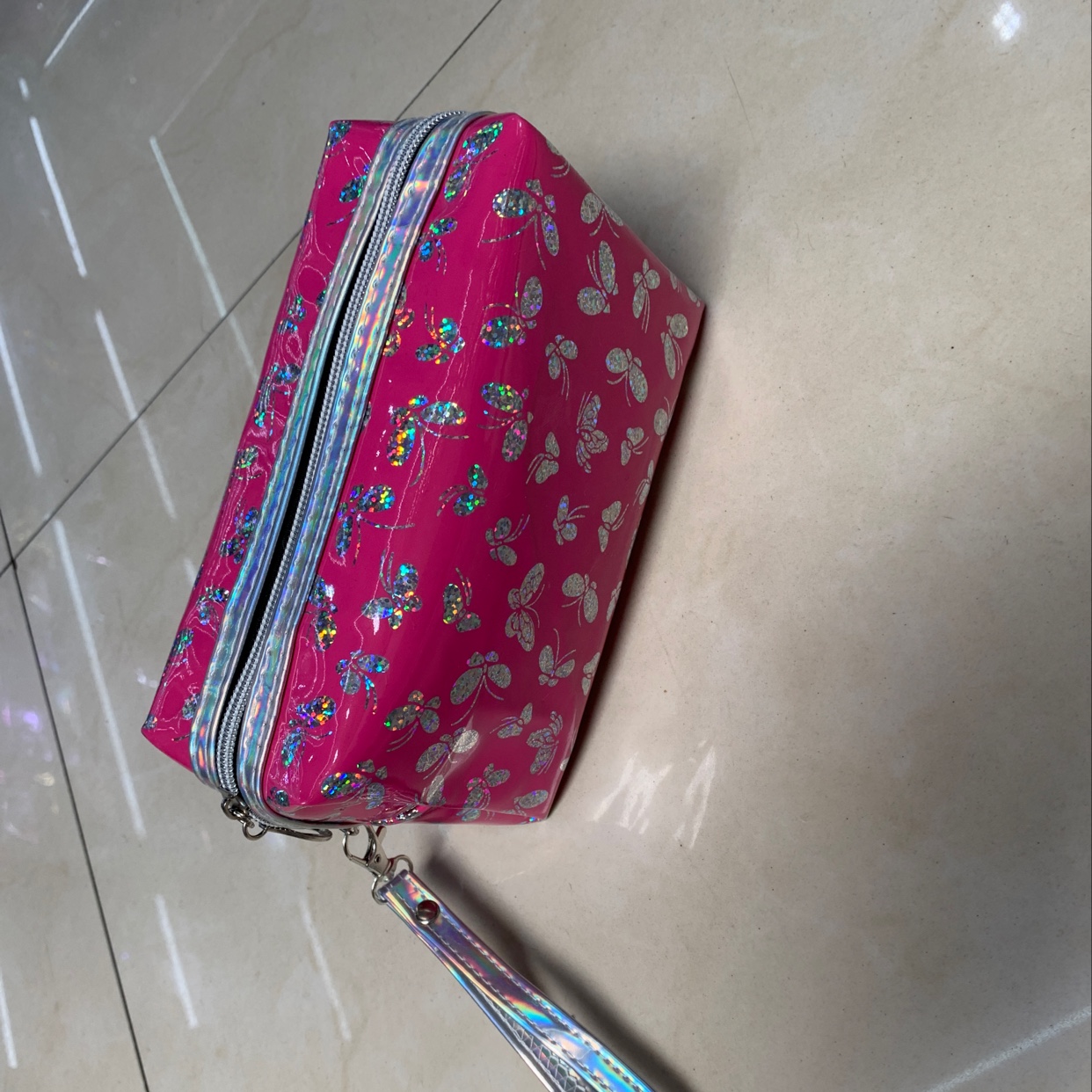 Glitter Makeup Bag Octagon Bag details Picture