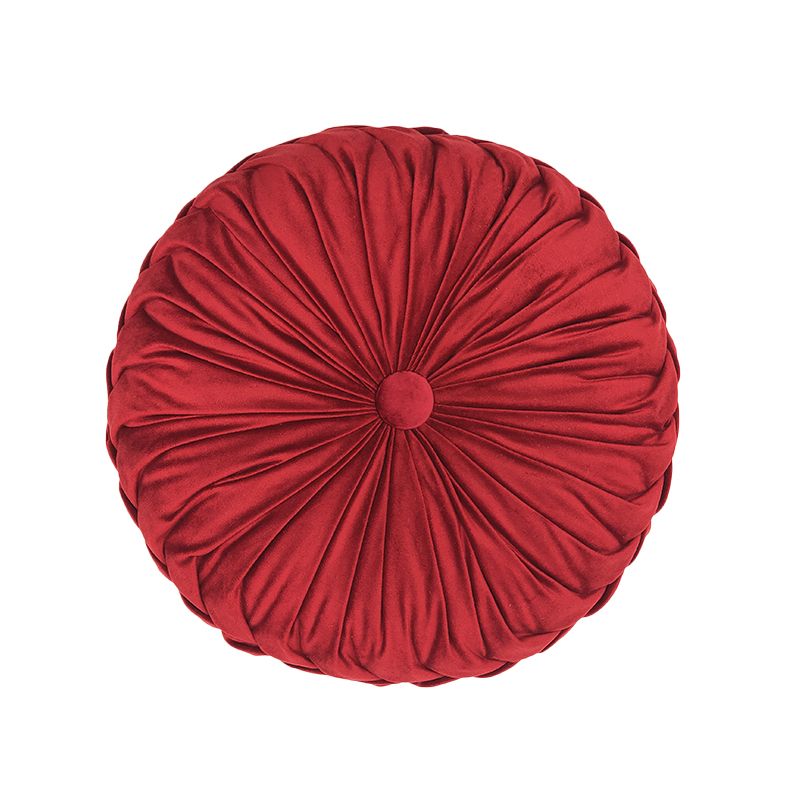 跨境专供欧式圆形纯色手工褶皱车轮垫南瓜枕3腰枕地板坐垫详情图8