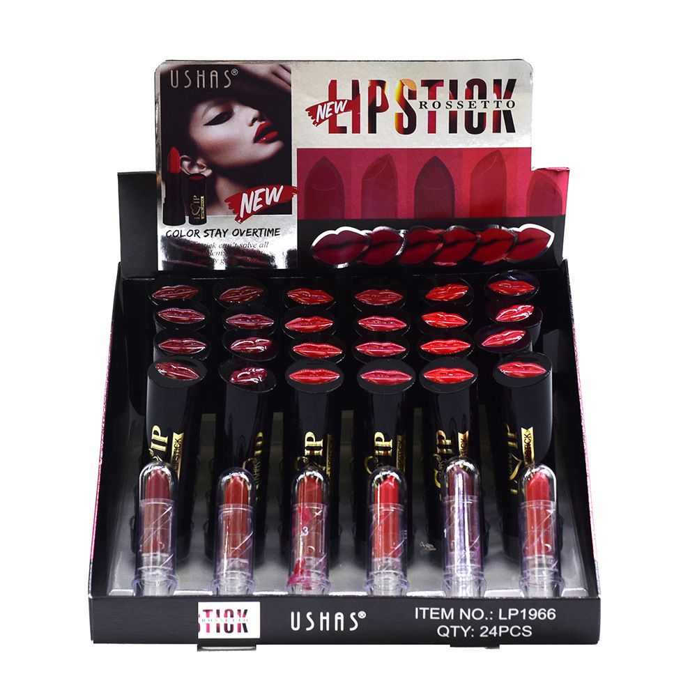 【24支装】LP1966 大红色口红USHAS 哑光滋润雾面实色唇膏