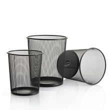 铁垃圾桶家用大容量办公室用卧室卫生间创意无盖金属网卫生桶