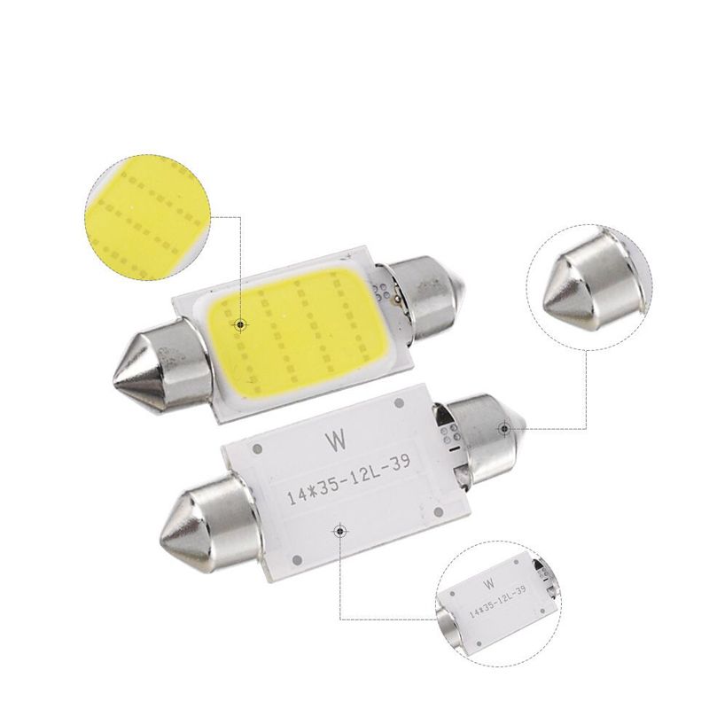 Automotive cob double-pointed light 41mm, 31mm, 39MM, 36MMled makeup mirror light COB double-pointed reading light Specification image