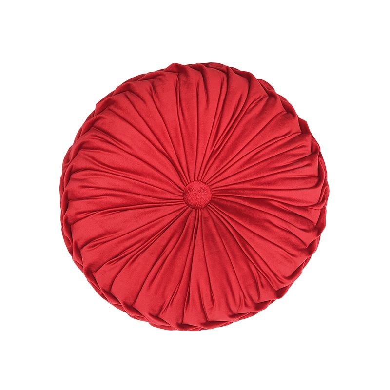 跨境专供欧式圆形纯色手工褶皱车轮垫南瓜枕3腰枕地板坐垫详情图13