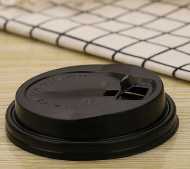 一次性纸杯盖子90口径塑料黑白开关奶茶咖啡杯盖详情图5