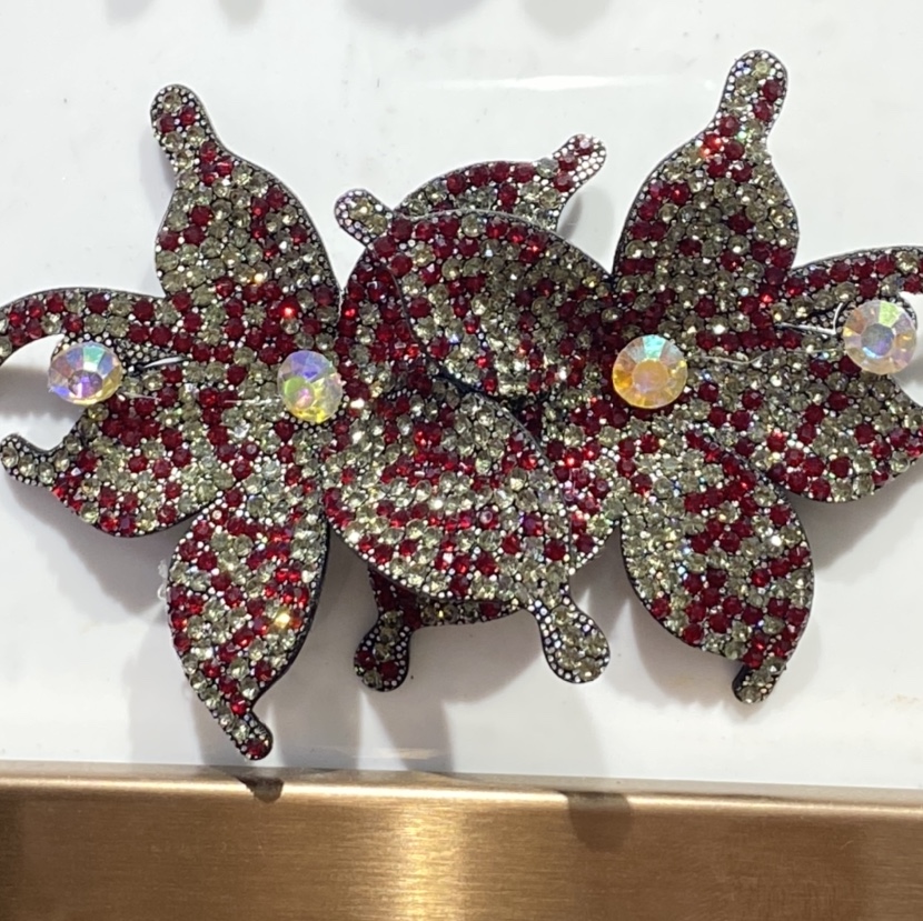 Elegant Atmosphere Hot Selling Dark Red Begonia Flower Vintage Clothing Accessories