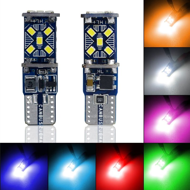 led car light t10 width indicator light 3020 2016 15smd 5W5 stepless decoding car bulb