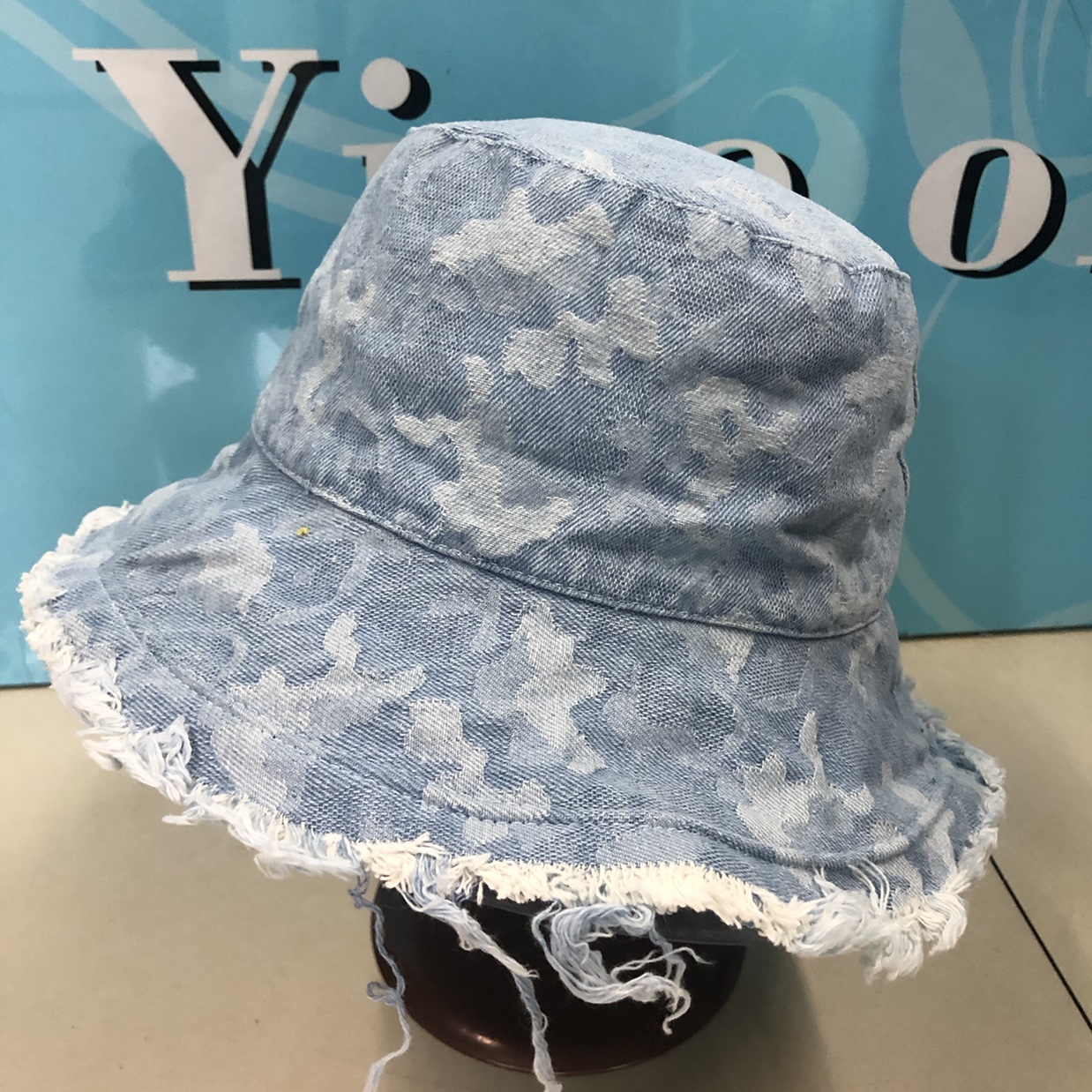 Pot Hat Boom Fisherman Hat Denim Hat Visor Korean Version Of Ins Style Fashion Hat Camouflage Cowboy Specification drawing