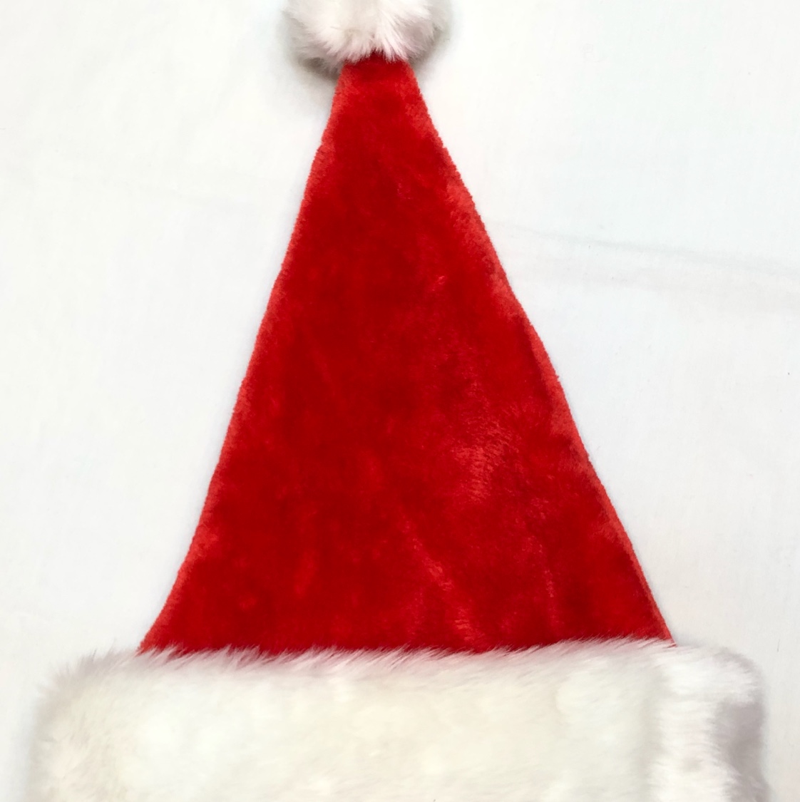 Luxurious plush Christmas hat, warm and thick, garry-lined Christmas hat