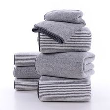 厂家竹炭纤维毛巾 珊瑚绒浴巾 素色礼品套巾 成人洗脸巾加厚面巾