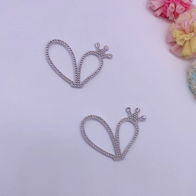 Hollow Big Love Hollow Small Crown New Creative Spray Paint Bear Diy Accessories Mobile Phone Shell Beauty Material Alloy Bear Hair Jewelry Hollow Small Crown New Creative Spray Paint Bear Diy Accessories Mobile Phone