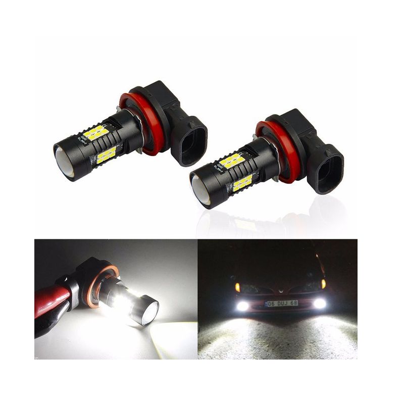 led car bulbs H4, H7, H8, H10, H11, 9005/9006, 3030, front anti-fog lights, 21W high power detail image 1