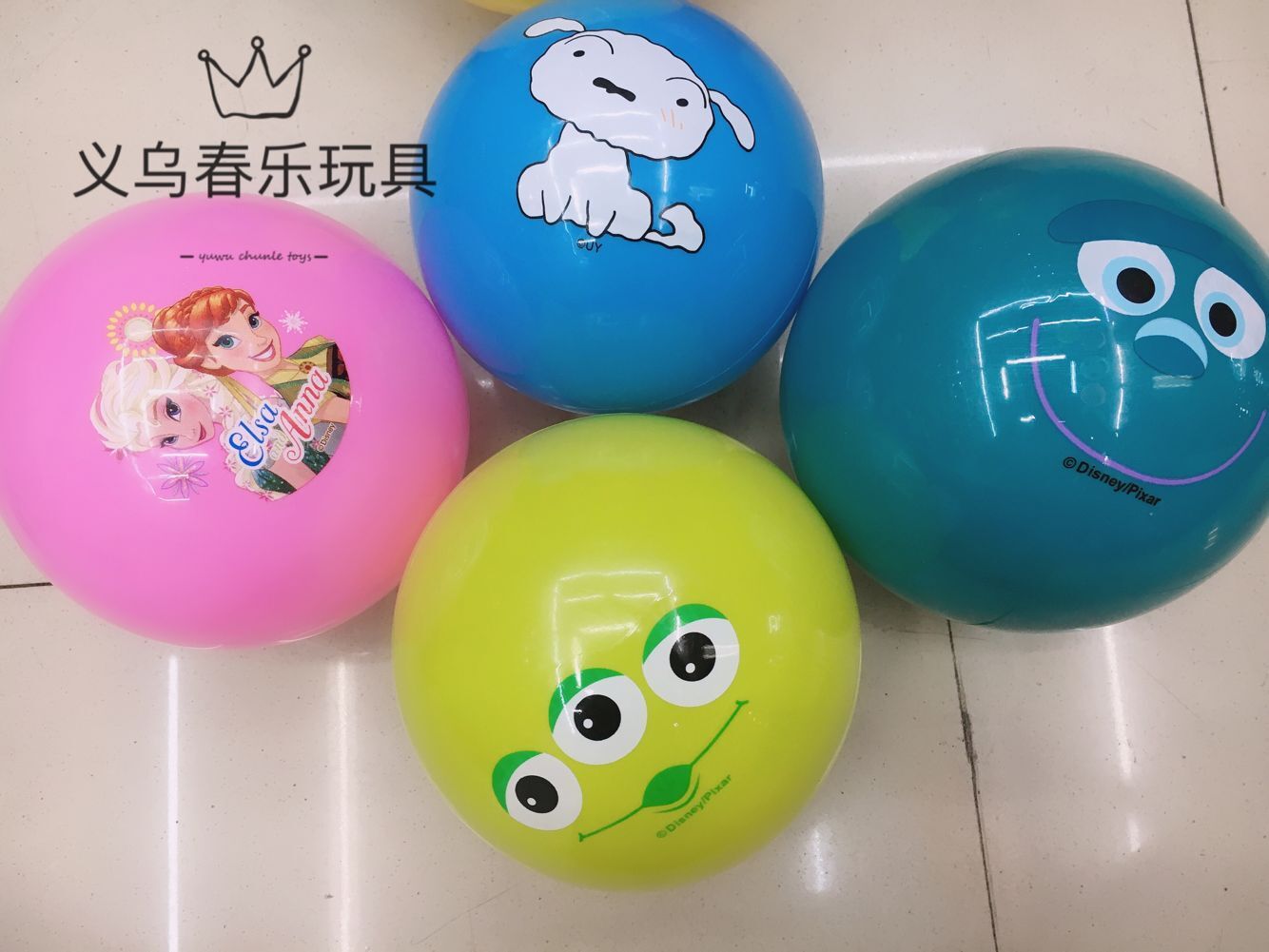 地摊批发加厚充气拍拍球幼儿园儿童皮球宝宝卡通玩具16厘米卡通球详情5