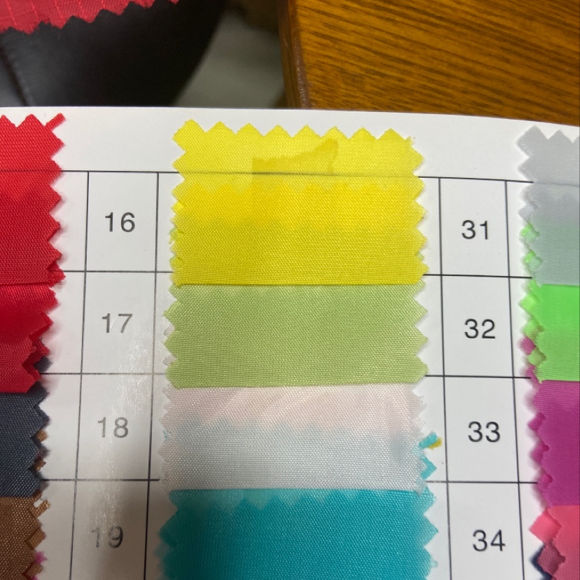Yellow 190T Polyester Taff Fabric Classic Durable Decorative Arts And Crafts Headwear Clothing Fabric Multi-Color Optional