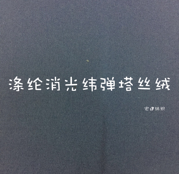 宏建纺织涤纶消光纬弹塔丝绒