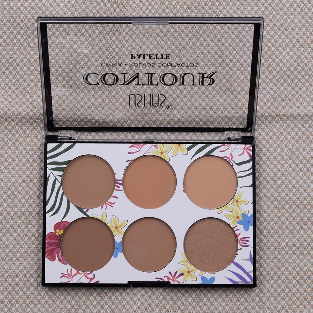 【USHAS】FC568 Six-color Contouring powder, High Gloss, matte, High Gloss combination, Side profile, Nose Profile detail image 3