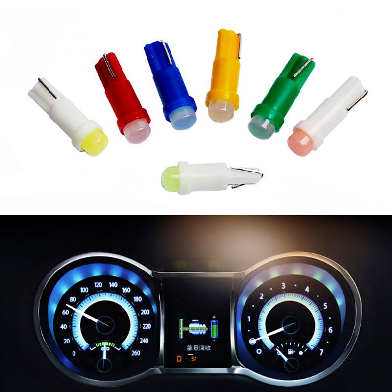 Automobile bulb T5, automobile led instrument light, cosmetic light T5, 1SMD 3D diffused light COB indicator light pic 1