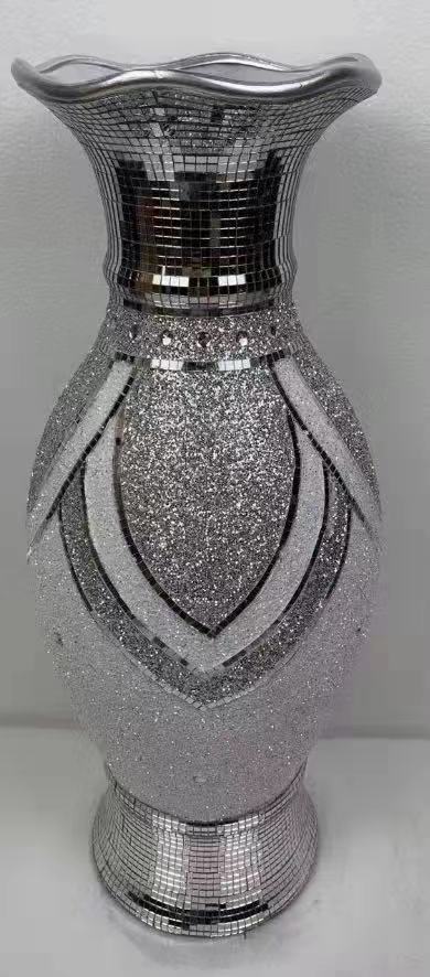 60cm magnesium oxide glass flake silver spud vase 335