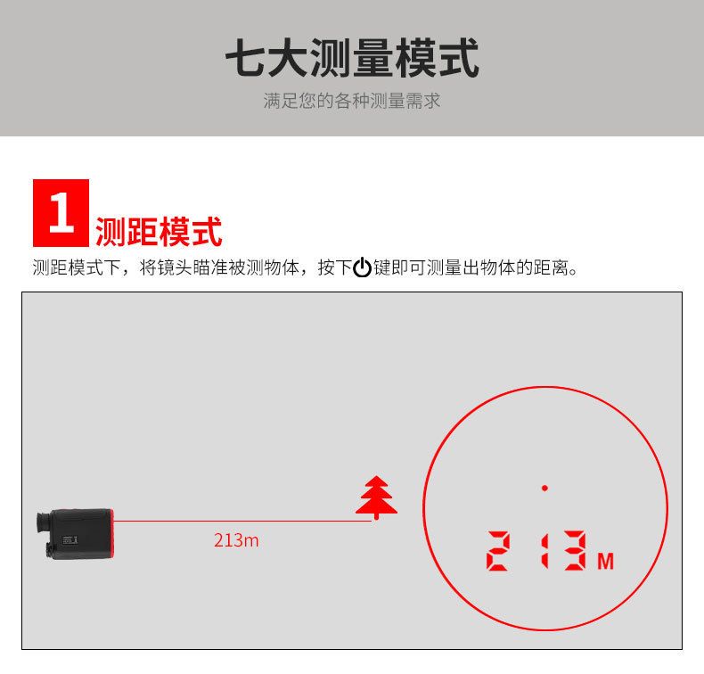 新款激光夜视测距仪望远镜 户外800米测高测角测速一体机批发 detail image 11