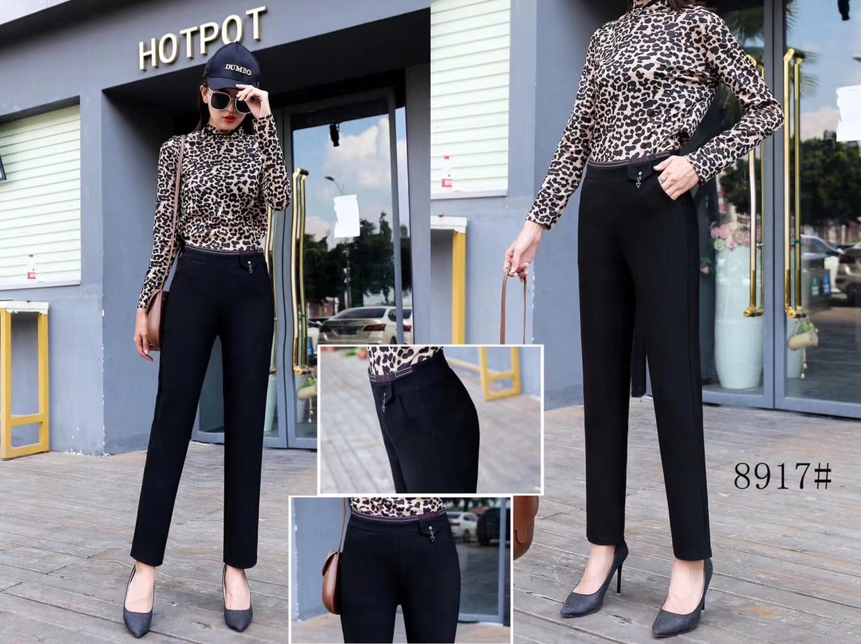 西装裤女直筒宽松百搭高腰裤子显瘦休闲烟管裤图