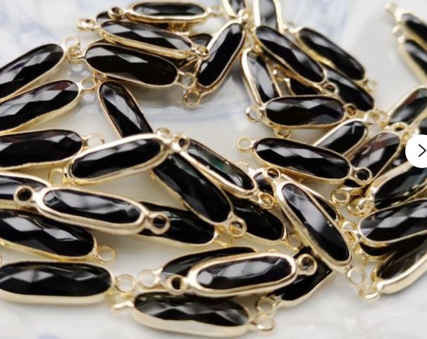 7*15 long elliptical double-suspension electrophoretic KC gold, bracelet earring pendant accessories thumbnail