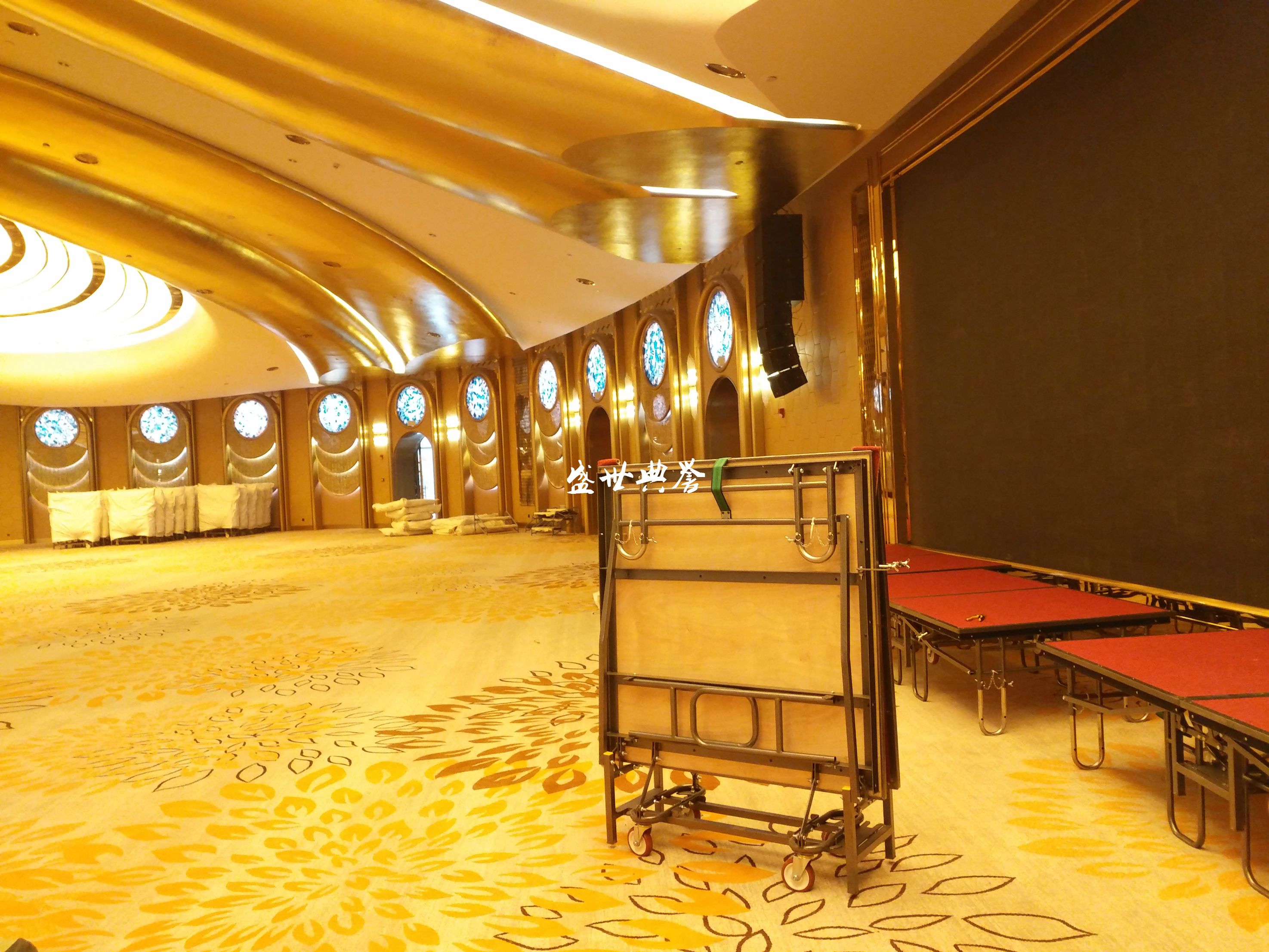 北京五星级酒店宴会厅婚礼活动舞台定做 国际会议中心演讲舞台详情图13