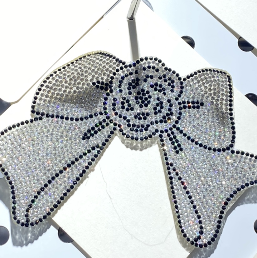 All Simple Big Bow Rhinestone Girl Heart Clothing Accessories