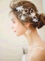 Bridal Tiara Gauze Clip details Picture