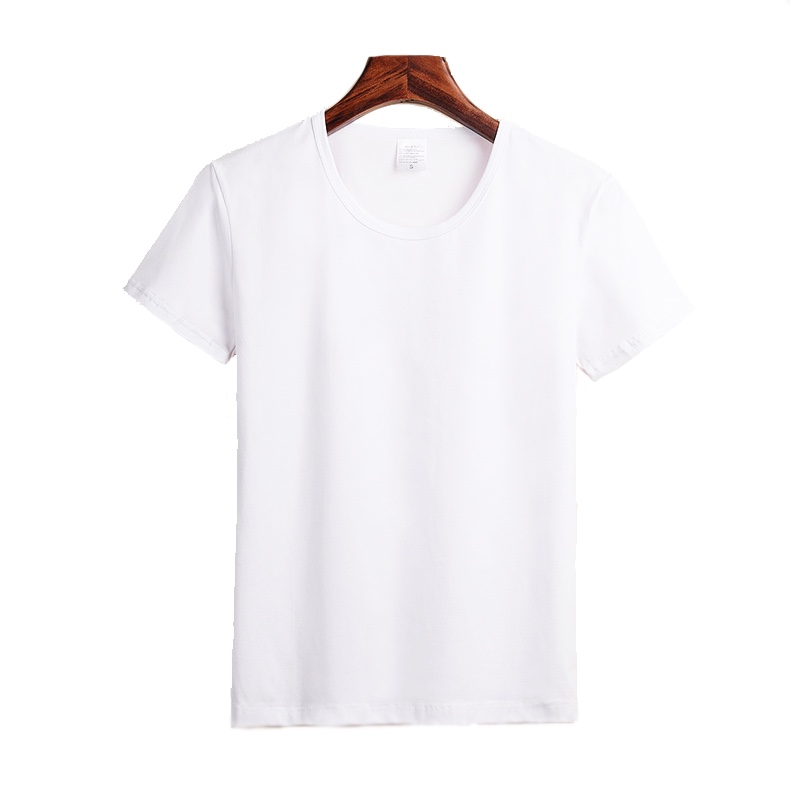 Pure white short-sleeved loose large half-sleeve top loose large half-sleeve top pure cotton trendy men's T-shirt pure cotton trendy men's T-shirt