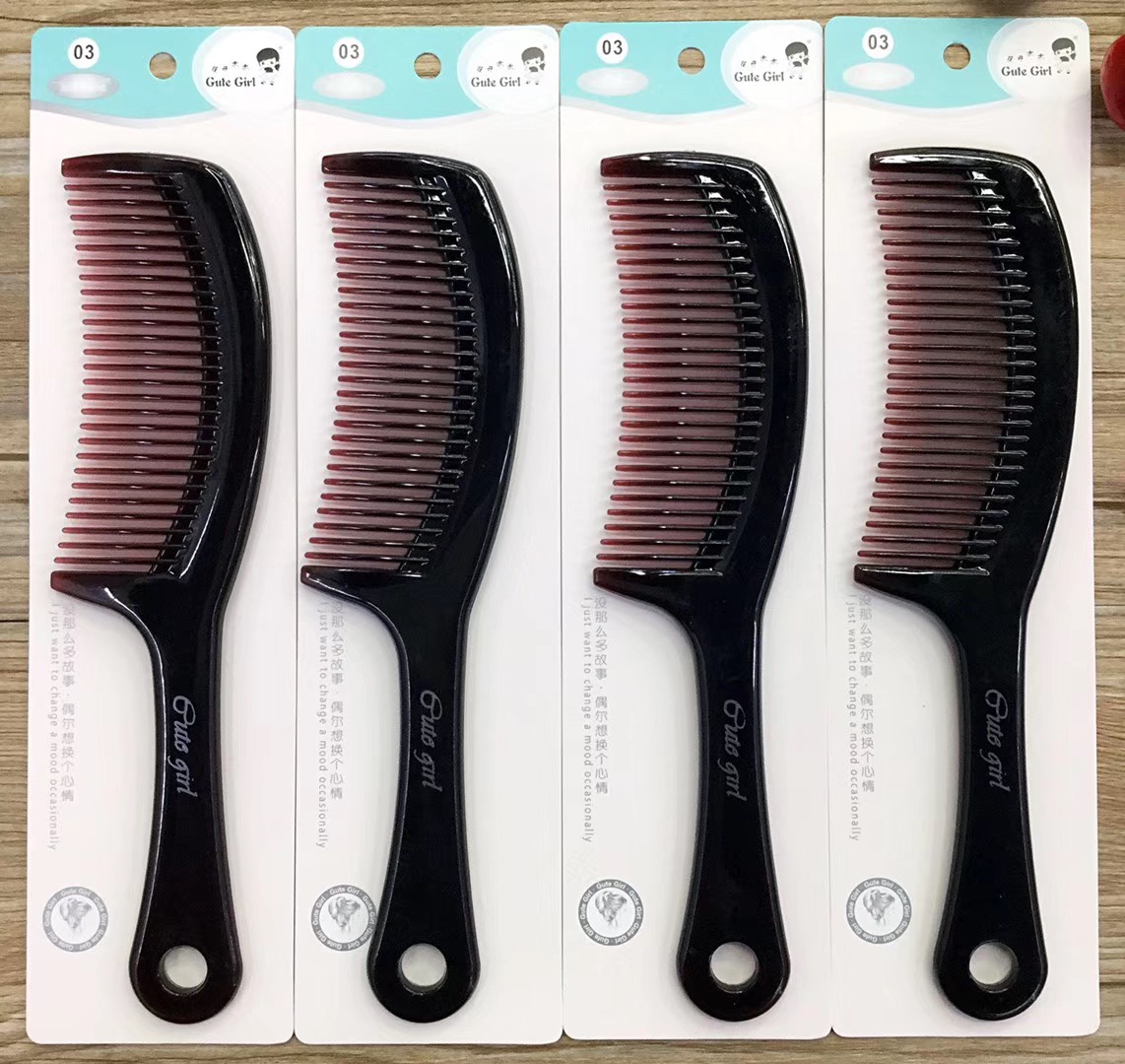 Dark and elegant straight hair styling comb undefined