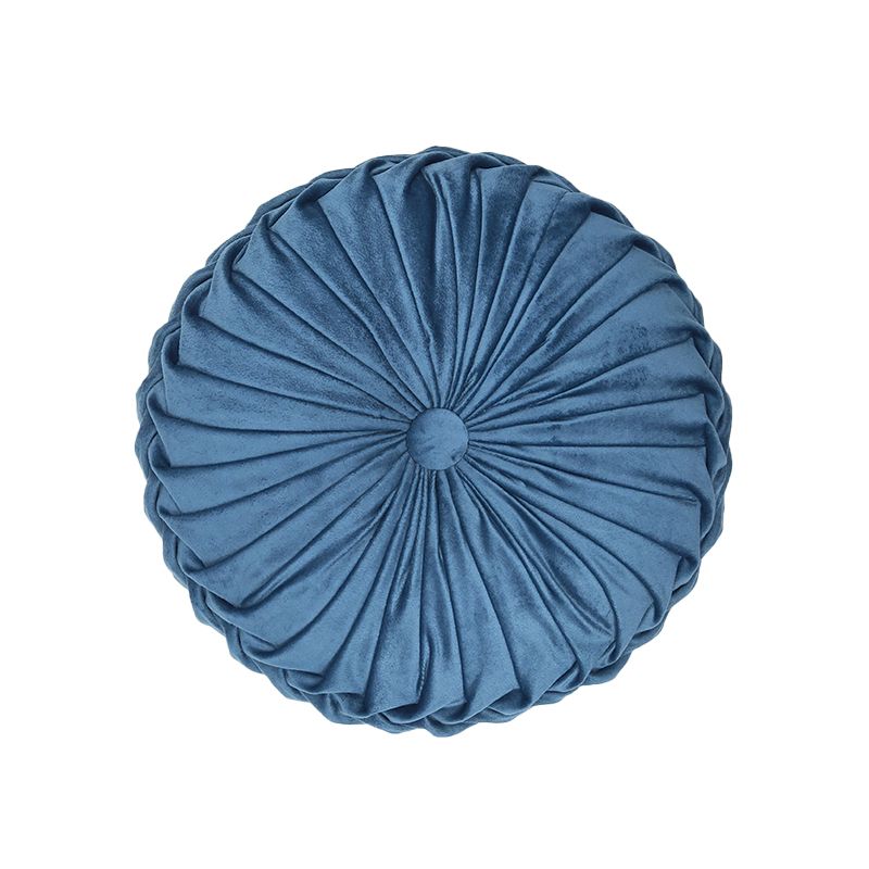 跨境专供欧式圆形纯色手工褶皱车轮垫南瓜枕3腰枕地板坐垫详情图9