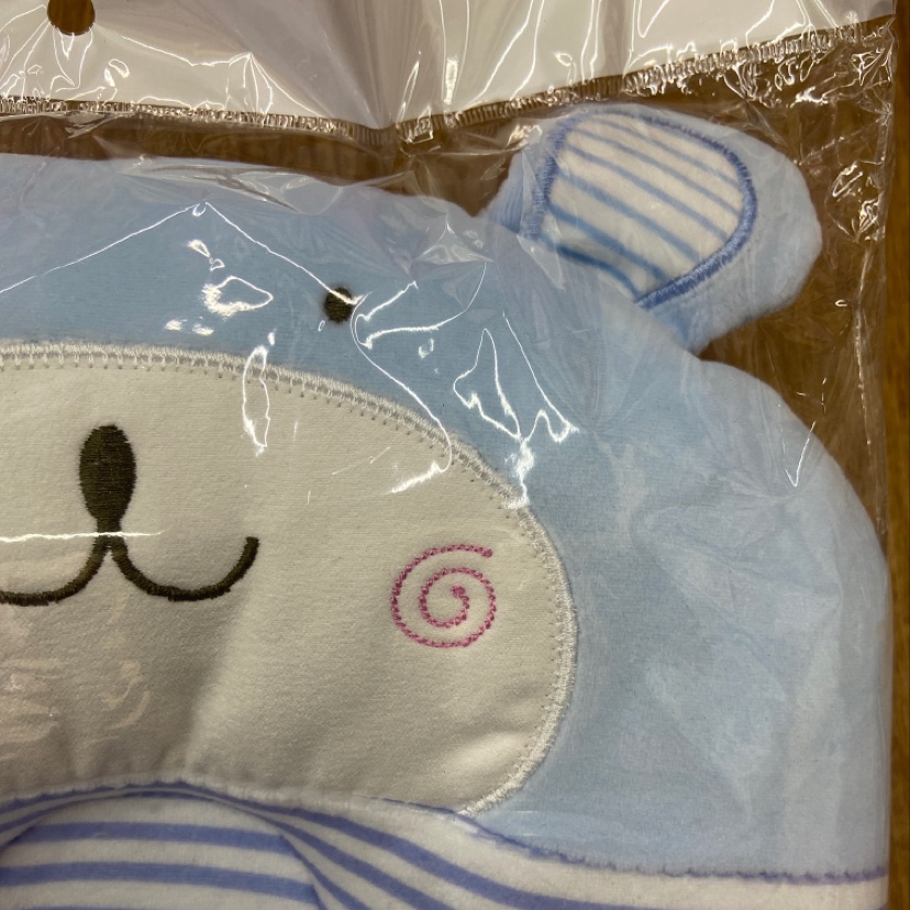 Pillow-shaped pillow, crystal fleece horizontal striped double-eared bear style Specification image