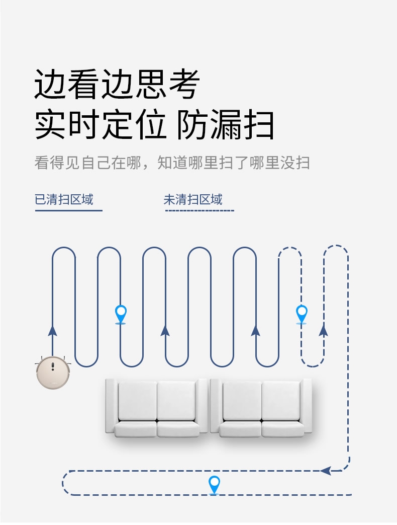 罗弗尔灵眸 VR视觉扫地机器人扫吸拖一体机全自动规划家用拖地机，详情图9