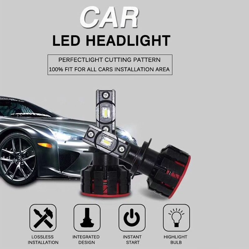 V1Plus cross-border e-commerce bestseller car led headlights, led car modification, high and low beam bulbs, high-brightness focused light pic 1