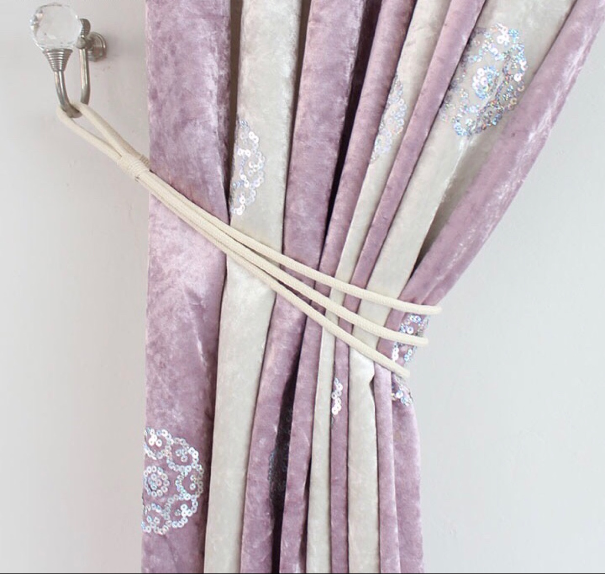 You a window decoration three strands of cotton cord curtain strap a pair of minimalist curtain strap strap ornaments bundling decorative accessories thumbnail