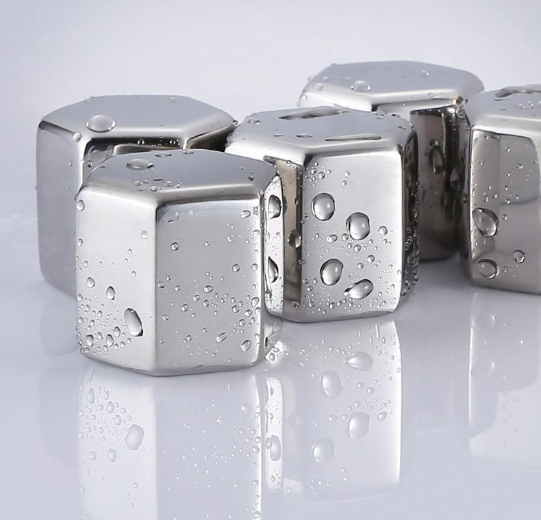 Stainless steel hexagonal ice cubes, 304 material, bar and hotel supplies, cocktail supplies detail image 2
