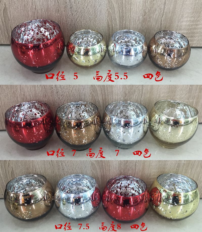 Electroplated glass candlesticks, European-style candlesticks, wedding candlesticks, home ornaments, glass glittering candlesticks