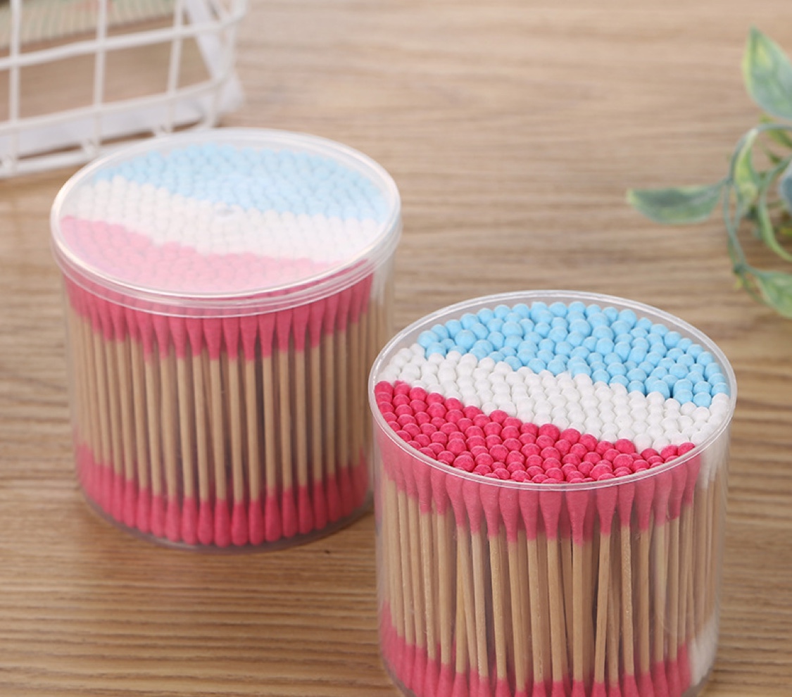 Factory Direct Cotton Swabs Household Cleaning Stick Color 300 Combination Makeup Cotton Swabs
