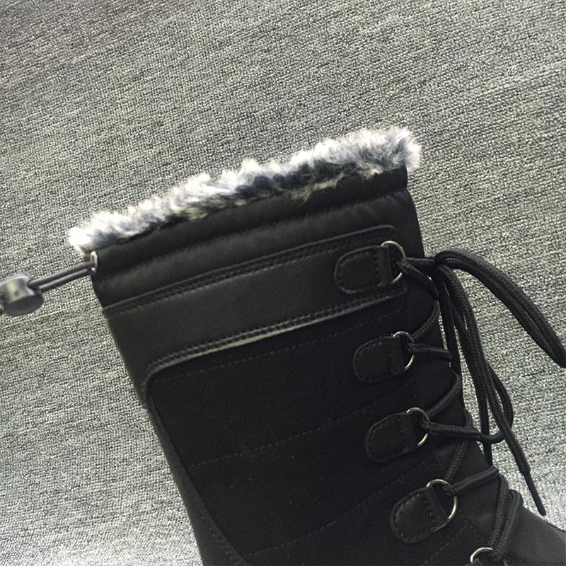 冬季雪地靴女高筒加绒加厚底棉鞋保暖户外防水防滑加绒长靴子详情图4