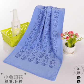 350 g 35*75 cartoon print towel superfine fiber reinforced absorbent household daily dry hair wash towel thumbnail