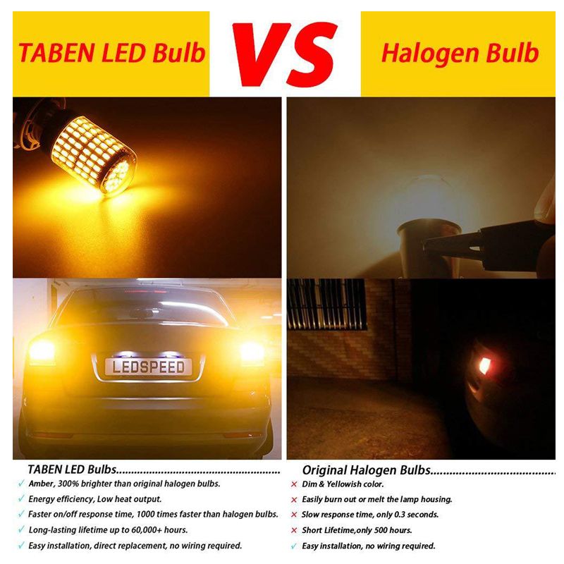 Automotive LED turn signal 1156-30 14-144 SMD cross-flow 12-28v ultra-bright truck light pic 7