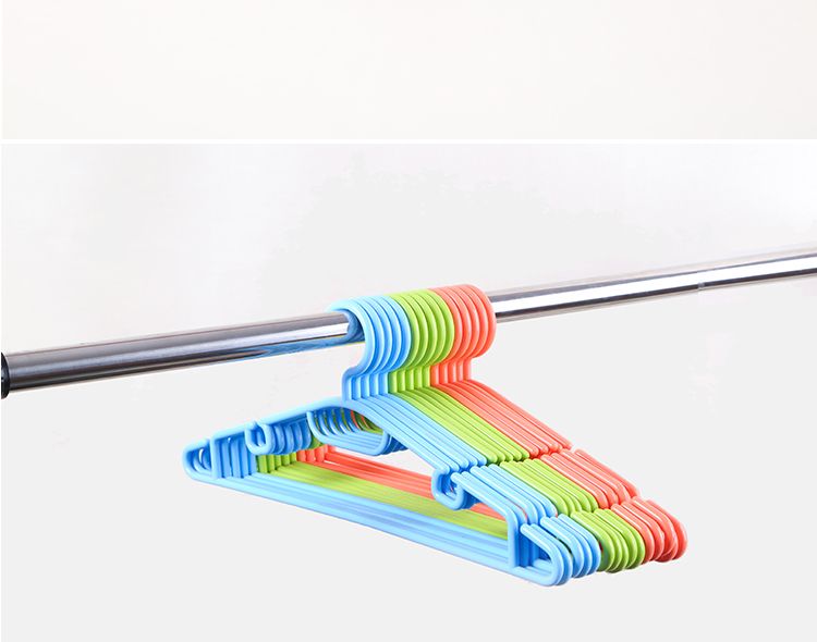 旭峰 品牌直销塑料彩色防滑衣架成人多色可选衣架加厚裤子宽落地晾衣架批发详情图12