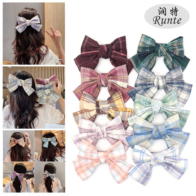 jk uniform with hair clips, Japanese and Korean girl style, school style, bow spring clips, jk hair ends clips