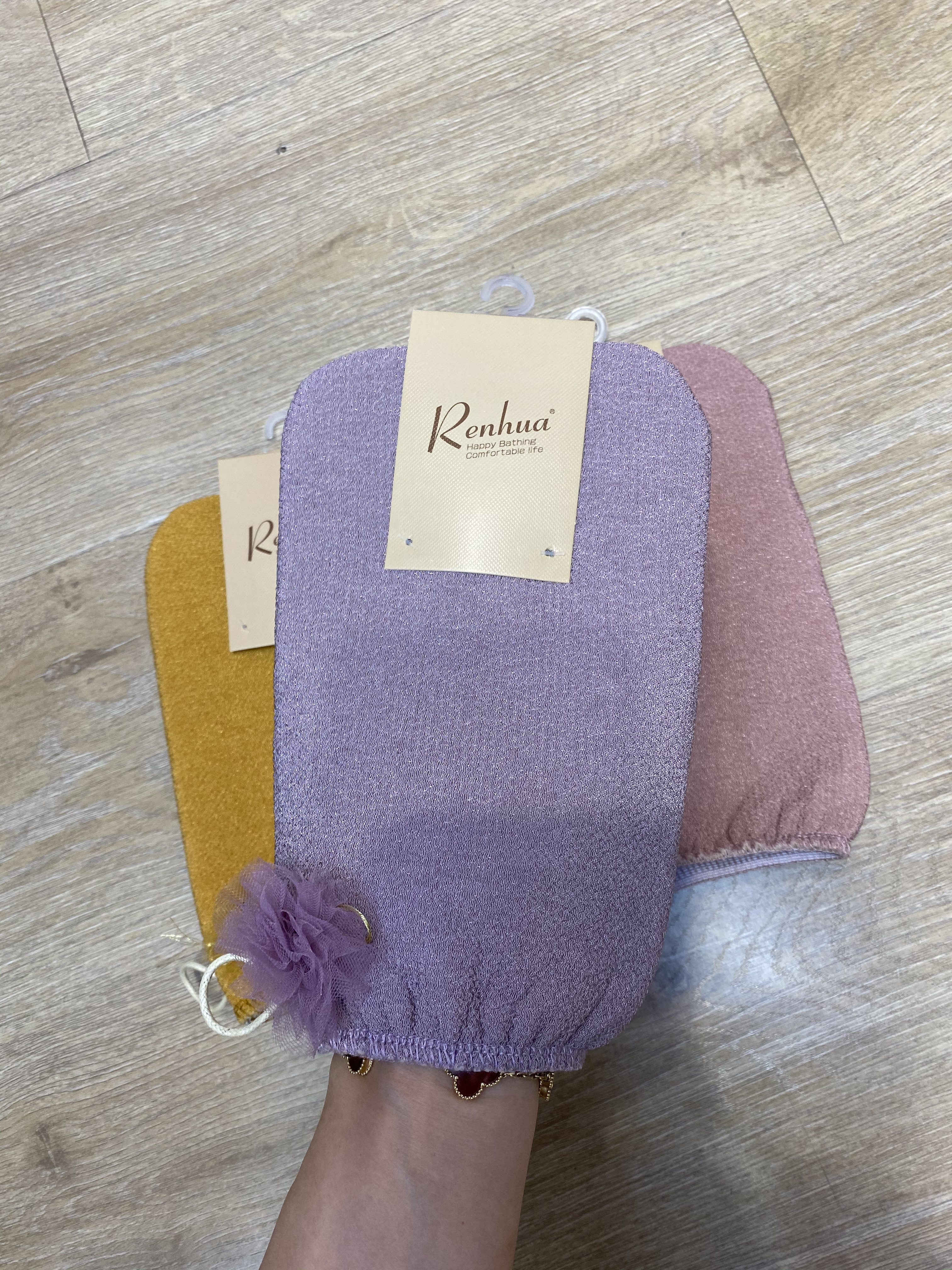 Jen Flower bath towel Bath gloves Macari color bath towel Bath towel Specification drawing